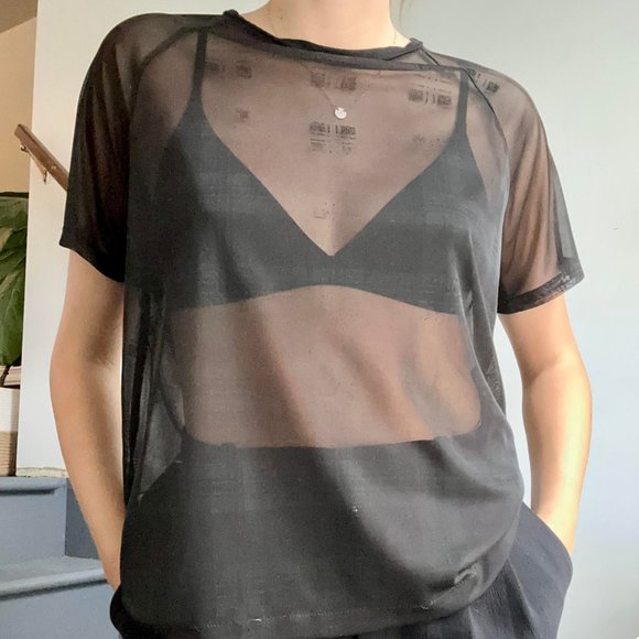 TOP SHOP SHEAR T-SHIRT - Picture 2 of 2